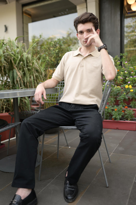 The Essential Beige Pique Polo
