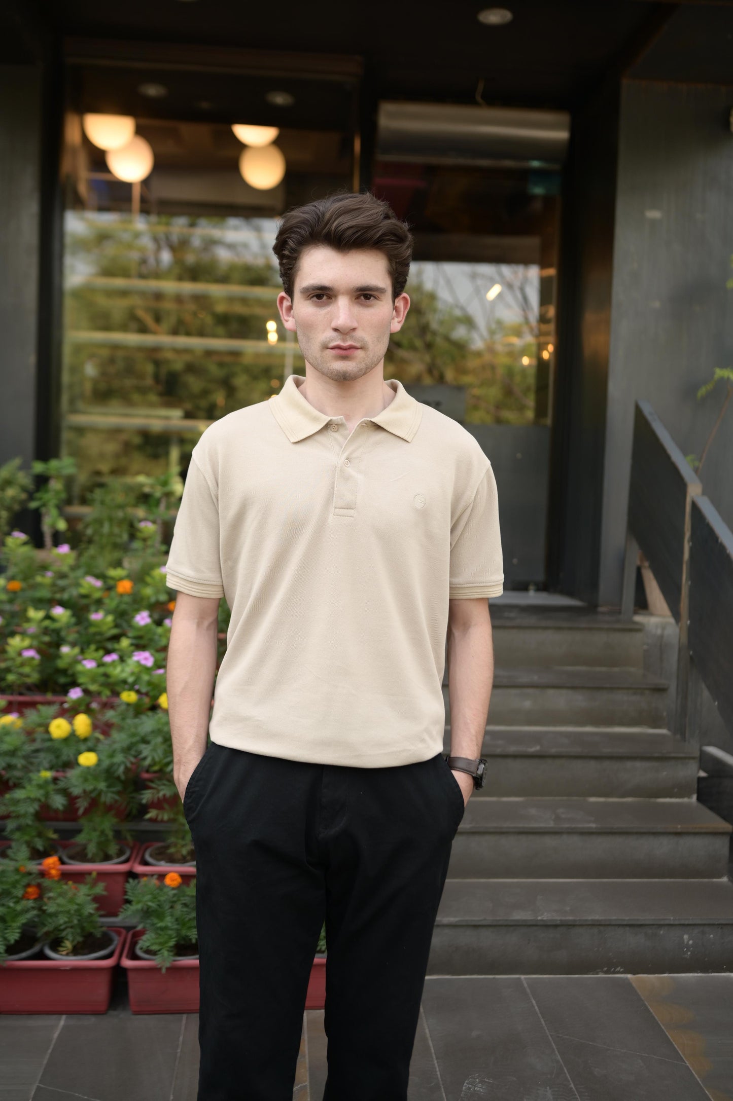 The Essential Beige Pique Polo