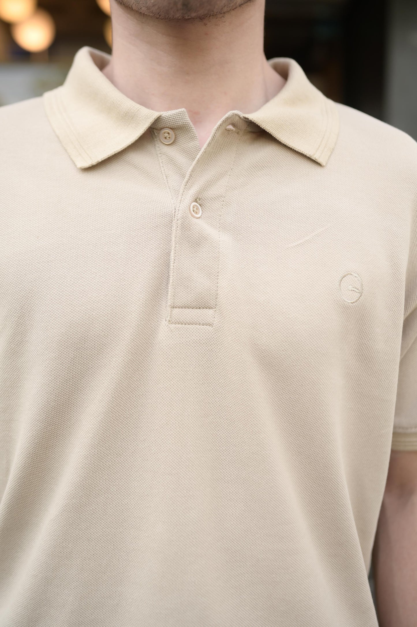 The Essential Beige Pique Polo
